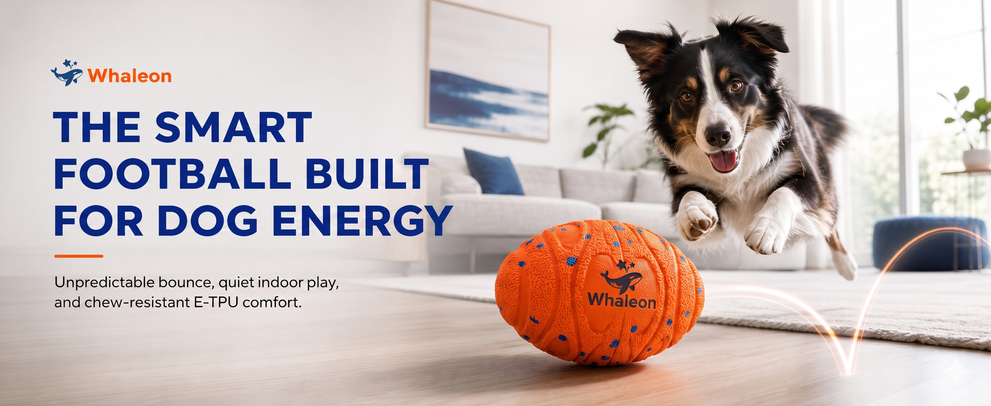 Whaleon Interactive Dog Ball — Smart Escape-Motion Football Toy